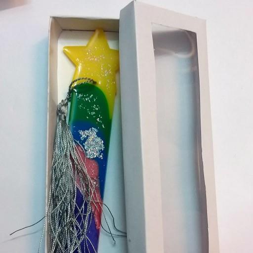 بوکمارک رنگین کمانی رزینی(رنگ ها به درخواست شما قابل تغییر  است)